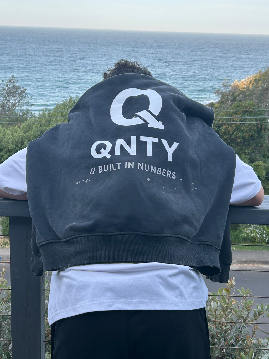 QNTY Vintage Washed Frayed Hoodie
